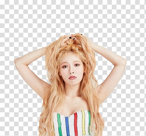 HyunA GRN, woman wearing white sweetheart top transparent background PNG clipart