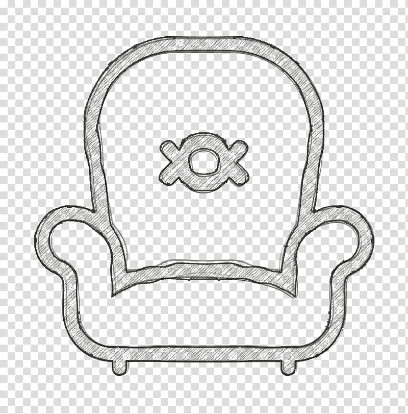 armchair icon chair icon streamline icon, Line Art transparent background PNG clipart