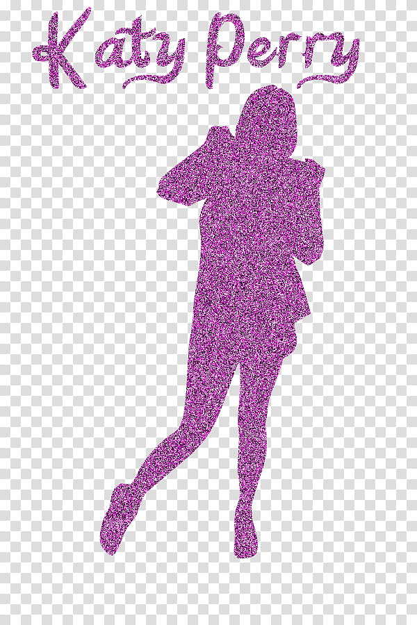 Katy Perry Silueta Glitter transparent background PNG clipart