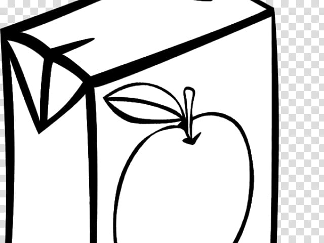 Juice, Juicebox, Apple Juice, Orange Juice, Line Art, Blackandwhite, Coloring Book, Plant transparent background PNG clipart