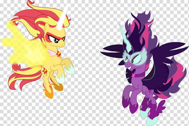 Daydream Shimmer vs Midnight Sparkle: Pony Version, My Little Pony character illustration transparent background PNG clipart