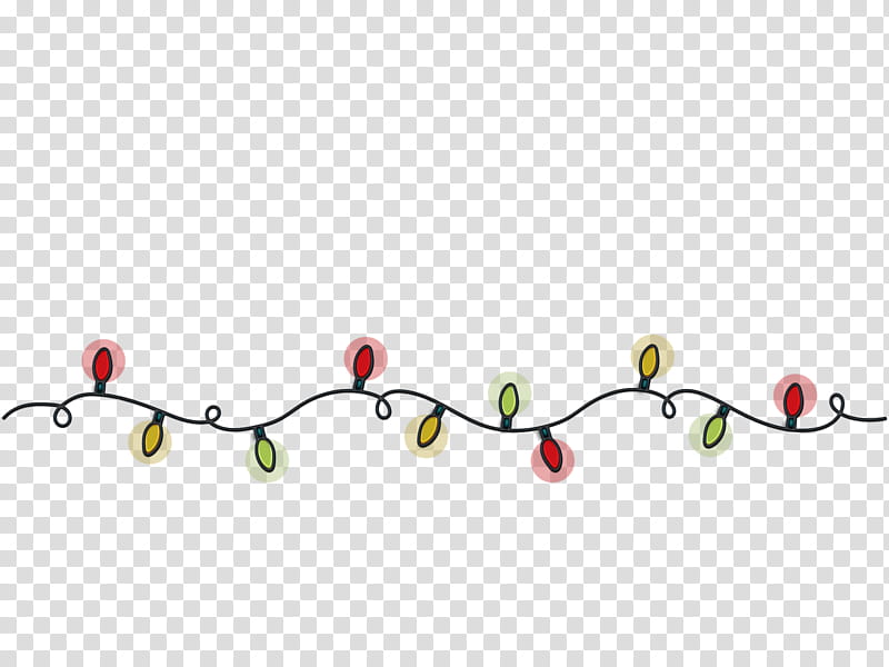 Twas The Night Before Christmas, red and yellow string lights illustration transparent background PNG clipart