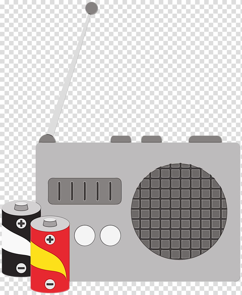 technology boombox media player, Watercolor, Paint, Wet Ink transparent background PNG clipart