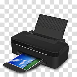 Devices And Printers Icon Collection Printer Epson T Black