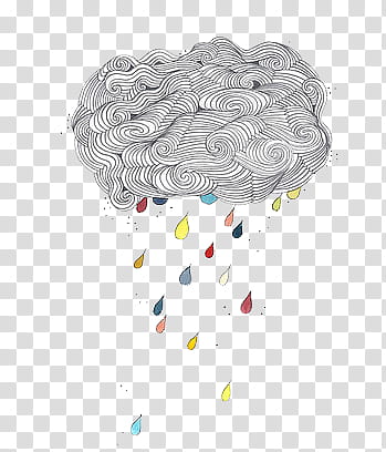 New , black and white cloud with rain transparent background PNG clipart