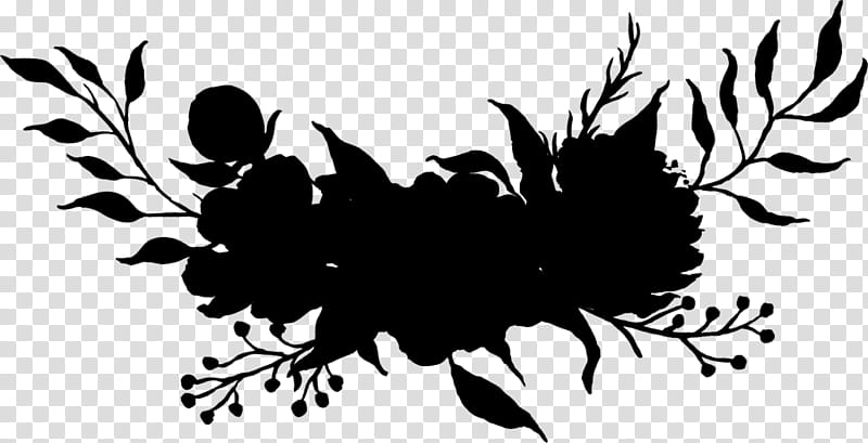 Flower Stencil, Visual Arts, Silhouette, Character, Computer, Leaf, Branching, Black M transparent background PNG clipart