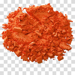 ORANGES oh my, red crumbled powder transparent background PNG clipart